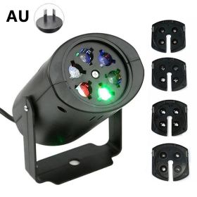 4 kinds of graphic flash laser stage lights (Option: Black-AU)