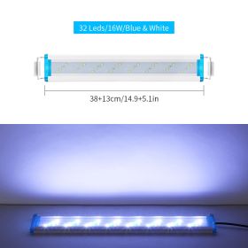 Ultra-thin aquarium light blue and white light (Option: 38cm-EU)