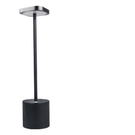 Led table lamp eye protection metal hotel bar table lamp (Option: Black-USB)