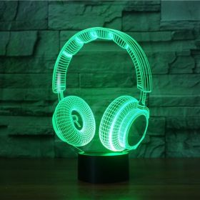 Stereo earphone illusion decorative table lamp (Option: 7 colors-Dual touch)