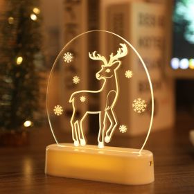 Snowman Bell Acrylic Decoration Night Light (Option: Christmas reindeer)