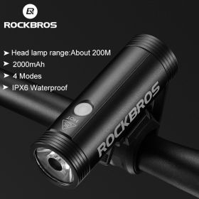 Bicycle lamp night riding bright flashlight (Option: Black-R1 400)