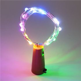 Red wine cork string 2 meters 20 colorful lights (Option: Four colors-2M)