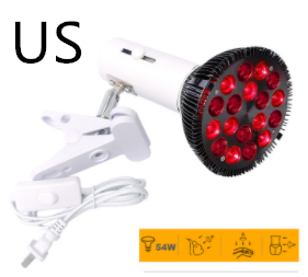 LED infrared physiotherapy lamp (Option: 54W with light stand US)