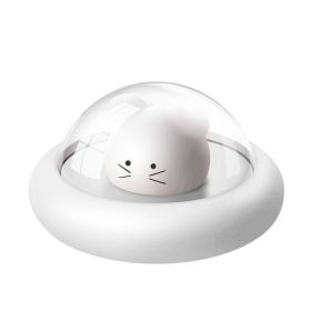 Space Cute Mouse Pat Small Night Light USB Charging Cute LED Light Up At Night (Option: White-rechargeable)