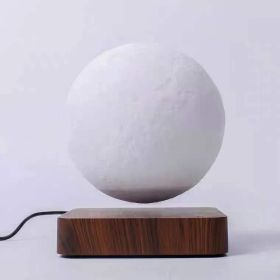 Magnetic Levitation Table Lamp Moon Light 3D Printing Planet Night Light (Option: Brown-US)