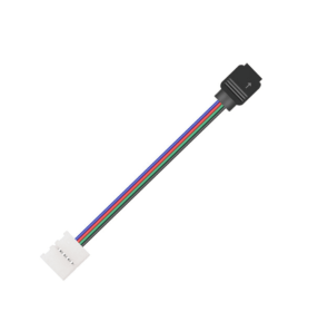 Rgb Lamp With Double Head Welding-Free Buckle With Cable Led Colorful Light Bar Cable 4Pin Female To Buckle 10Mm (Option: 4P buckle to 4P female head 10)