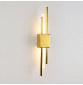 All Copper Bedside Lamp Wall Lamp Free Wiring Living Room Bedroom Modern Minimalist Tv Background Wall (Option: Golden)