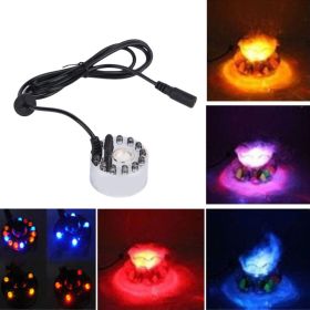 12 LED colorful lights ultrasonic fog (Color: White)