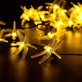 Outdoor Solar Led String Light 5M 20 Led Dragonfly Solar Panel Strip Light IP65 Waterproof Garden Christmas Party Decoration (Option: default)