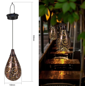 Water drop hollow LED light (Option: Iron)