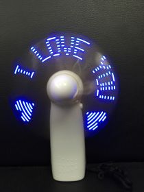 Handheld flashing fan (Color: Blue)