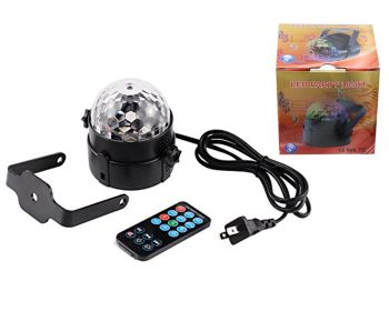 Remote control crystal small magic ball KTV flash (Option: EU-Black)