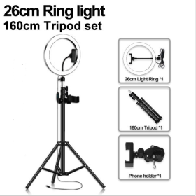 Mobile Phone Live Selfie Anchor Round LED Fill Light (Option: 26cm160cm-1pc)