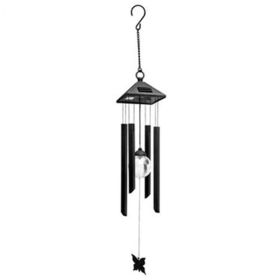 Solar lamp wind chimes lamp (Color: Black)