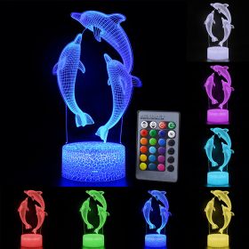 Dolphin series night lights (Option: A-16Colors Remote)