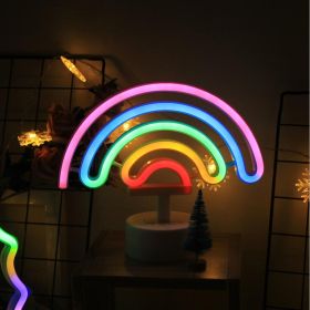 Creative led modeling lamp rainbow popsicle (Option: Rainbow-Battery USB)