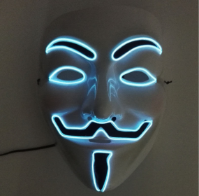 New LED Guy Fawkes Mask (Option: White-B)