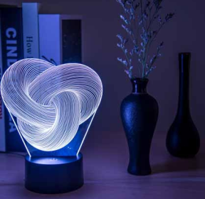 Twist Abstract LED 3D Night Light Touch Colorful Acrylic 3D Table Lamp Decoration Lighting Baby Sleeping Mood Lamp Best Gift (Option: default)