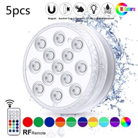 Led Beads Submersible Light Waterproof Underwater Lamp For Garden Swimming Pool Fountain Spa Party Bathroom Remote Control (Option: 5pcs)