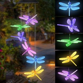 Solar wind chime solar lamp (Option: Dragonfly)