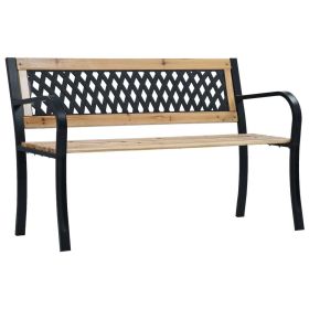 Patio Bench 47.2" Wood (Color: as Pic)