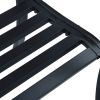 Patio Bench 49.2" Black Steel