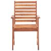 Patio Dining Chairs 3 pcs with Cushions Solid Acacia Wood