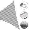 25' x 25' x 25' Triangle Sun Shade Sail/ Gray+White