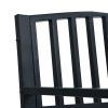 Patio Bench 49.2" Black Steel