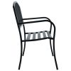 Patio Bench 49.2" Black Steel