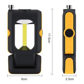 Rotating Auto Repair Light At The Bottom Powerful Magnet Pick-up Device (Option: Yellow black)